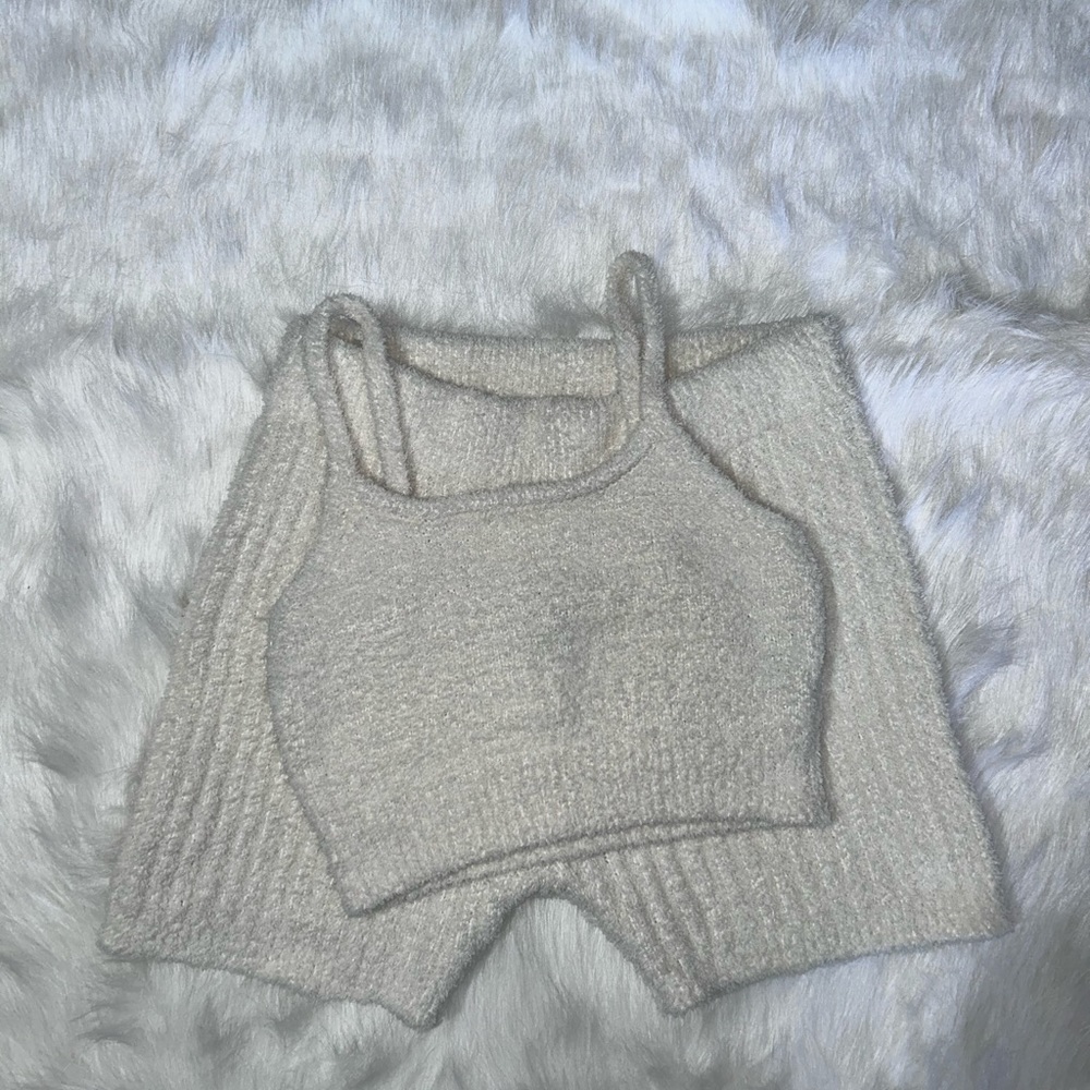 Cozy Set | Coord Top + Bottom | White Comfy Lounge Set